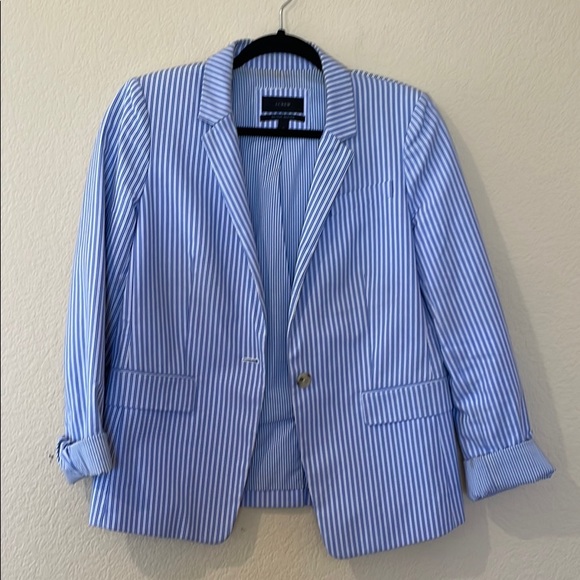 J Crew Striped Blazer - Picture 1 of 4